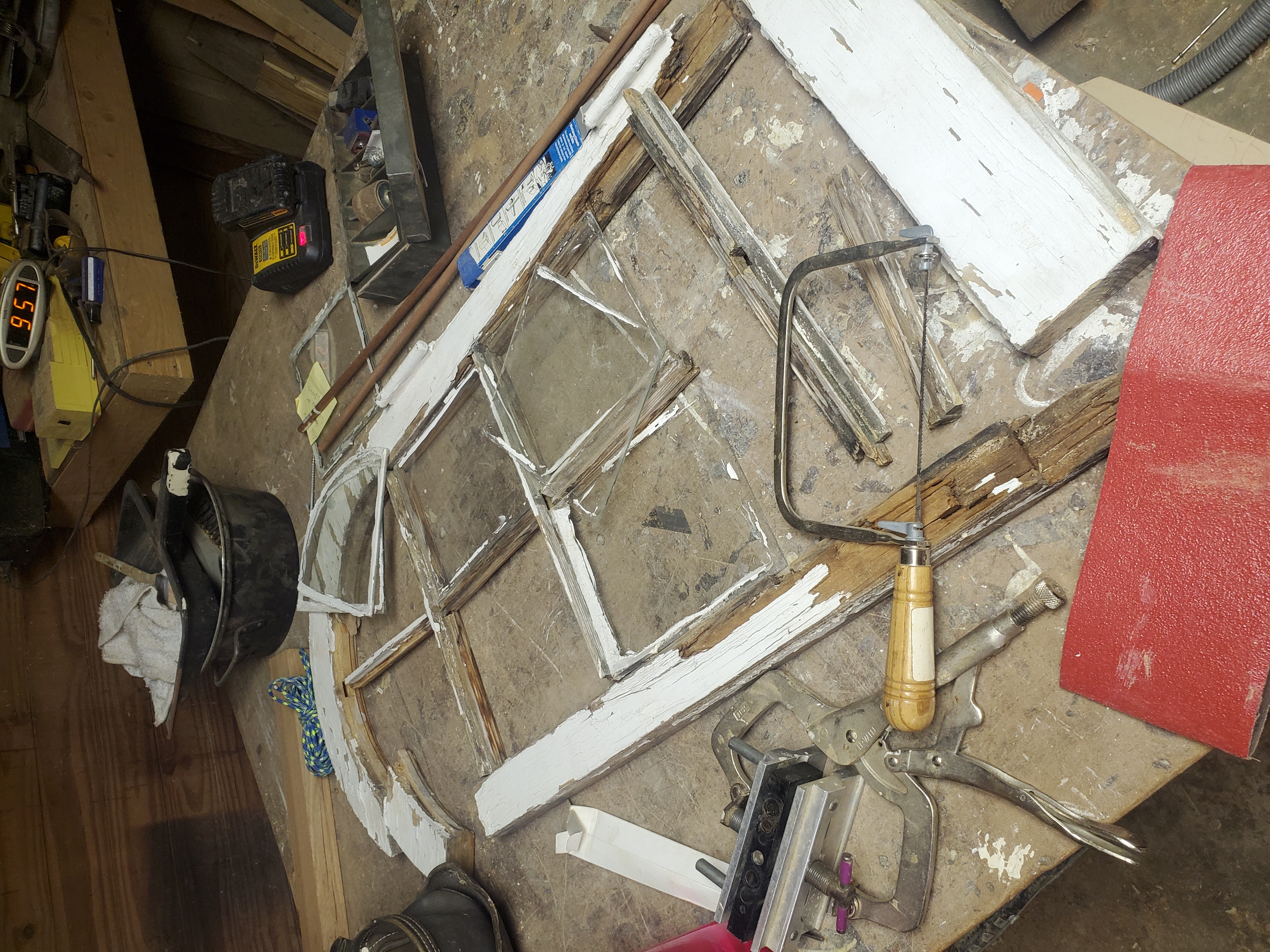 Arch window before restoration